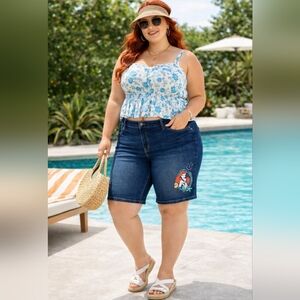 TORRID x DISNEY The Little Mermaid Ariel Bermuda Shorts Princess Summer